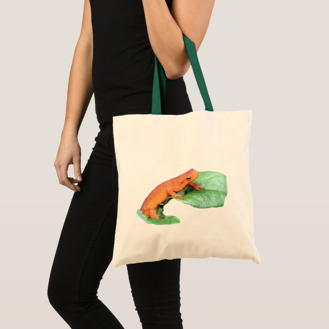 Sac fourre-tout rouge à nature de salamandre d'Eft (Devant (produit))
