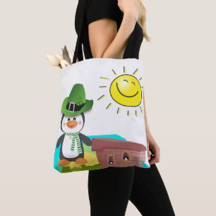 Sac fourre-tout Saint Patrick's Day Penguin