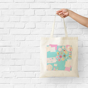 Sac fourre-tout scène de pique-nique pastel
