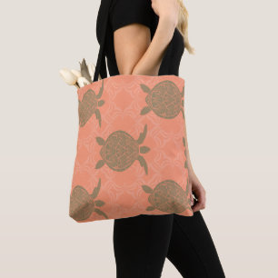 Sac fourre-tout Shell Pink Sea Turtle
