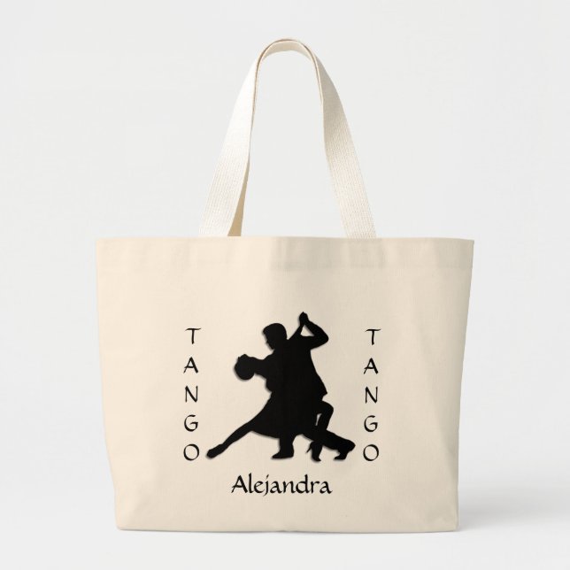 Sac fourre-tout Silhouette de danse tango personna (Devant)
