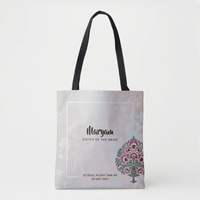 Sac fourre-tout Sœur de la mariée – Cadeau personn (Devant)