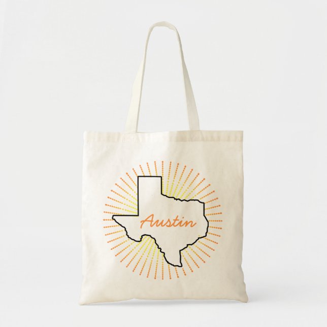 Sac fourre-tout souvenir Austin Texas personnalisé (Devant)