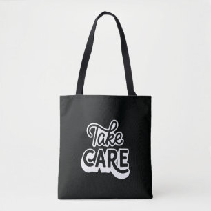 Sac fourre-tout Take Care Esthétique noire minim