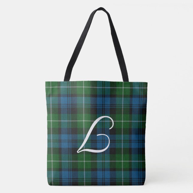 Sac fourre-tout Tartan Lamont Monogrammé (Devant)