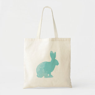 Sac fourre-tout Teal à la silhouette de lapin