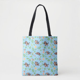 Sac fourre-tout teckel Fleur printanière mignonne