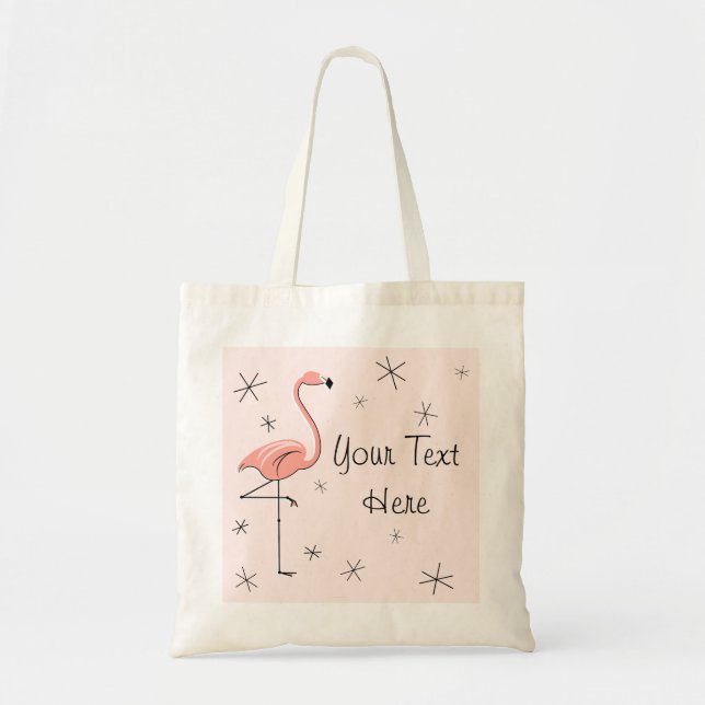 sac fourre-tout "Texte" rose Flamant rose (Devant)