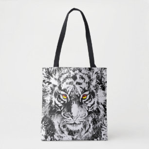 Sac fourre-tout tigre Tiger Noir et blanc