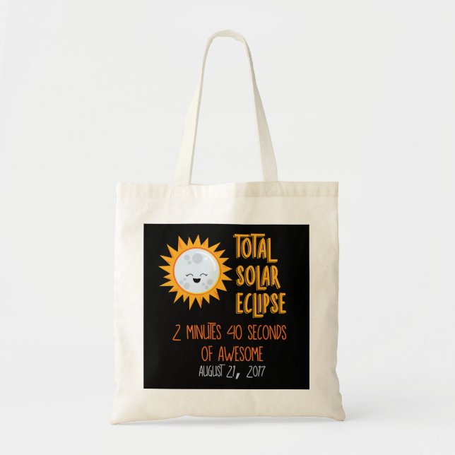 Sac fourre-tout total à Emoji d'éclipse solaire (Devant)