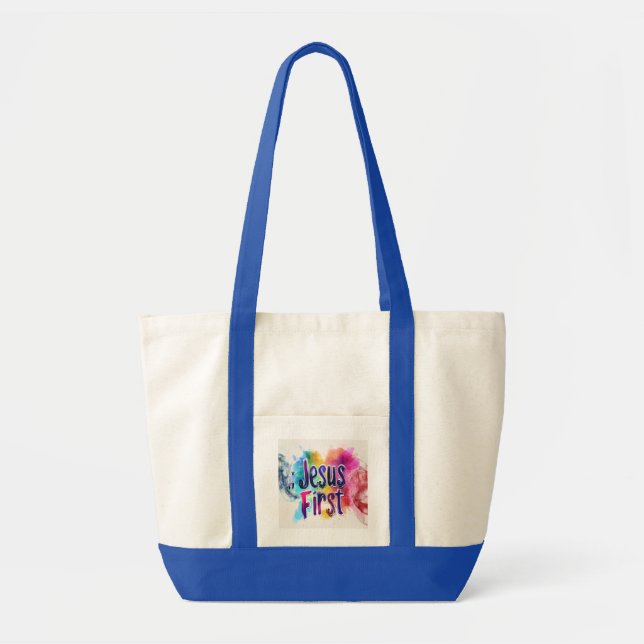 Sac Fourre-tout Tote Bag "Jesus First" (Devant)