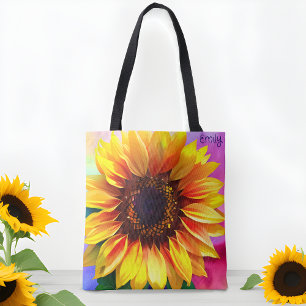 Sac fourre-tout tournesol vif et coloré