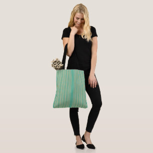 Sac fourre-tout tout-en-une rayé vert Jade