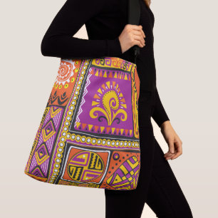 Sac fourre-tout tout imprimé avec bandoulière. gra