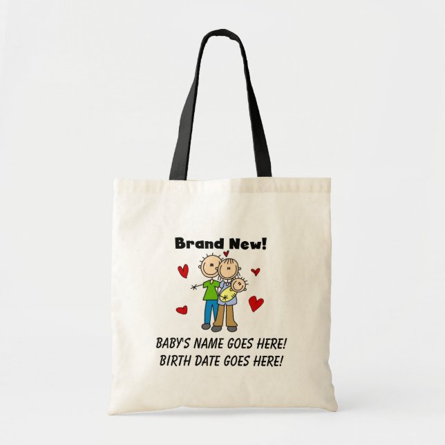 Sac fourre-tout tout neuf personnalisable à bébé (Devant)