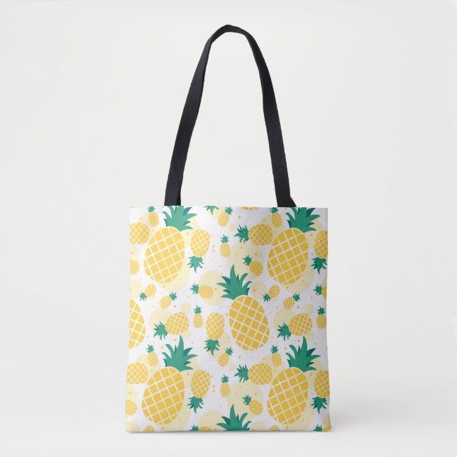 Sac fourre-tout tout-sur-impression à ananas (Devant)