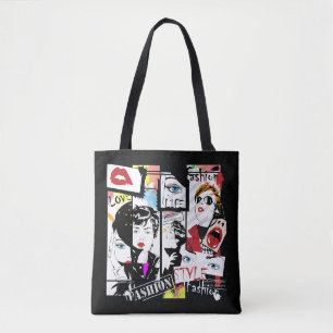 Sac fourre-tout Tout-Sur-Imprimé Retro Fashion Pop