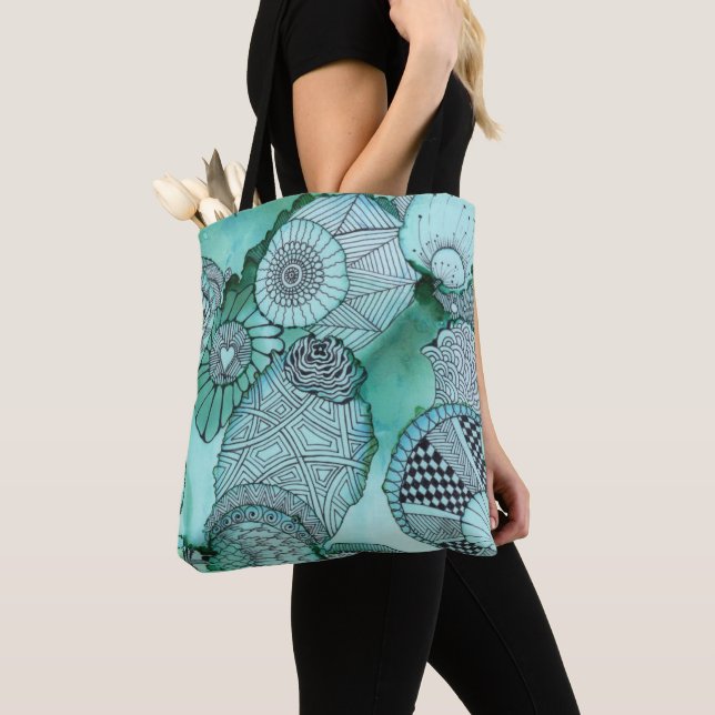 Sac fourre-tout Turquoise (De près)