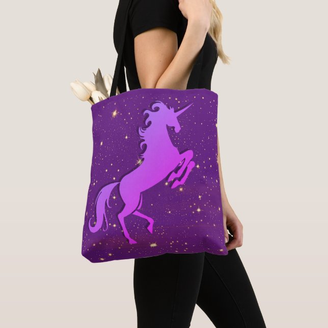 Sac fourre-tout Unicorne pourpre (De près)