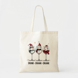 Sac fourre-tout Verre à vin de Noël drôle de bon