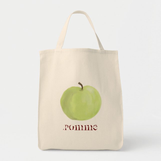 Sac fourre-tout vert à Apple (Devant)
