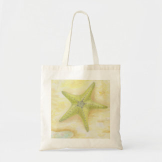 Sac fourre-tout vert à étoiles de mer