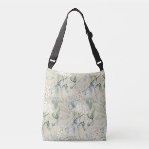 Sac fourre-tout Vert doux et Fleurs