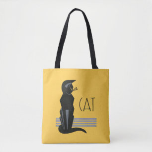 Sac fourre-tout vintage à chat d'affiche d'art