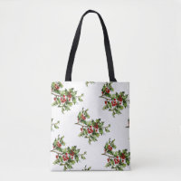 Sac fourre-tout vintage à impression de houx tout