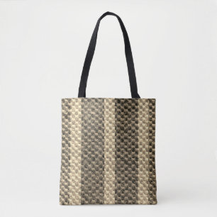sac fourre-tout "Vintage Brown et gros feuillet"