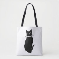 Sac fourre-tout vintage de chat noir