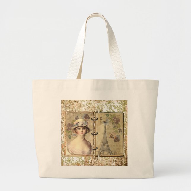 Sac fourre-tout vintage de Paris (Devant)