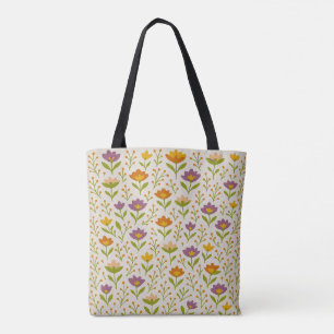 Sac fourre-tout violet, rose et vert