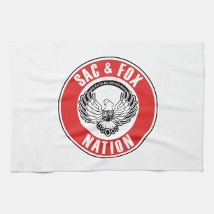 sac fox flag american native usa ethnic symbol ind kitchen towel