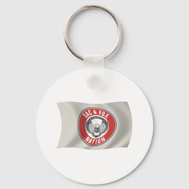 Sac & Fox Nation (Oklahoma) Flag Keychain (Front)
