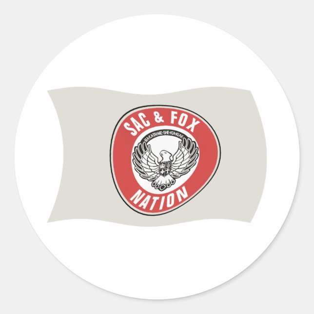 Sac & Fox Nation (Oklahoma) Flag Sticker (Front)
