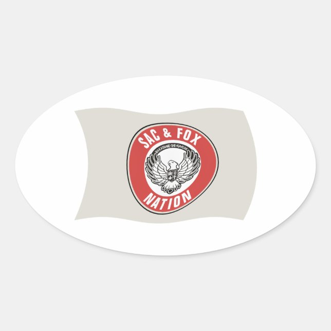 Sac & Fox Nation (Oklahoma) Flag Sticker (Front)