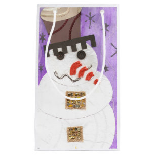 Sac géant de cadeau de bonhomme de neige