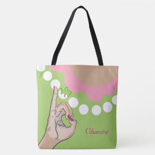 Sac girly de rose et de vert