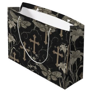 Sac Gothique Papillon de Nuit & Croix Damassé
