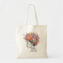 Sac graphique personnalisé "Curls in Bloom" Floral