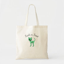 Sac Halloween pour friandises avec chat zombie