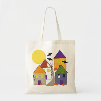 Sac hanté de des bonbons ou un sort de village de
