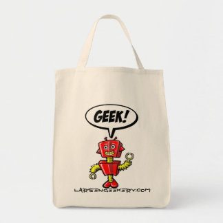 Sac heureux de geek de robot