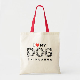 Sac J'adore ma mère de chien chihuahua cœur