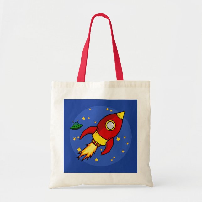 Sac jaune rouge fusée (Devant)
