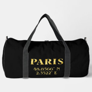 Sac Lux Gold Paris Latitude & Longitude Duffin