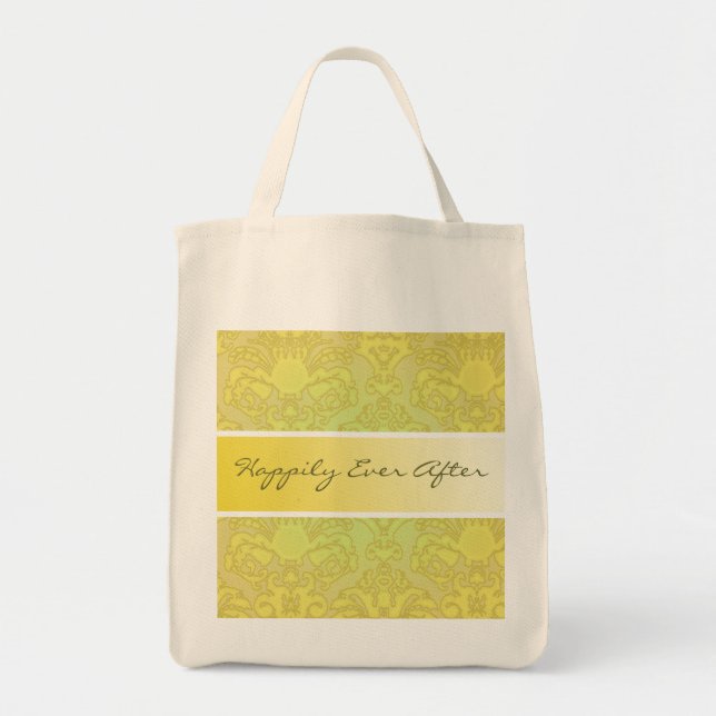 Sac Mariage damassé Olive & Gold (Devant)