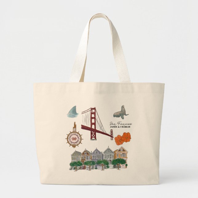 Sac Mariage de bienvenue de San Francisco Fourre-t (Devant)