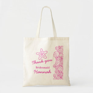 Sac mariage de l'étoile de mer rose tourbillon